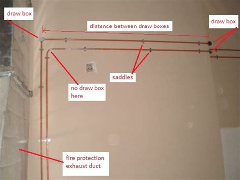 max distance between electrical pull boxes|electrical conduit draw box distance.